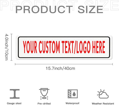 Custom Sign Personalized Custom Metal Sign, Customize For Office, Business, Workplace, Office, Home, Delivery Signs 4x16