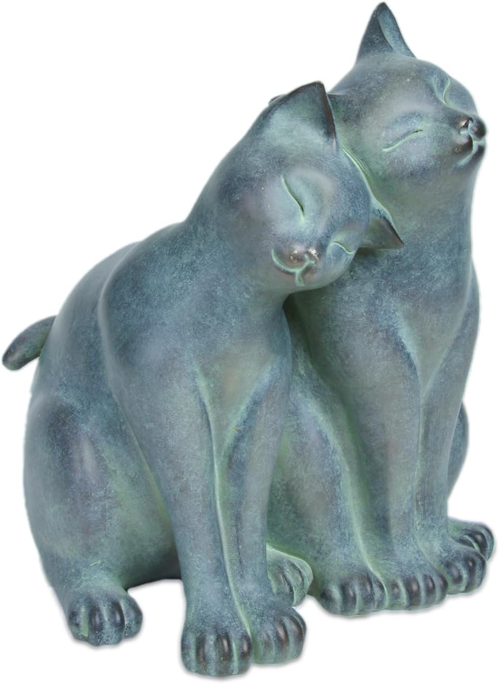 Newman House Studio Garden-Statues Cats Kitten-Couple Figurines Decor - Polyresin Sculpture for Outside Farmhouse Yard, 8.9 * 8.3 * 10.9 Inch