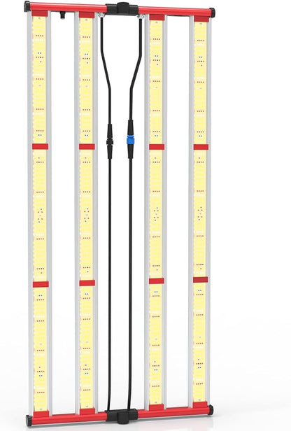 AGLEX 420W Full Spectrum LED Grow Light with UV & IR, 1360 LEDs, Dimmable Daisy Chain, High PPFD Bar Style, 4x5 ft Coverage, Foldable for Indoor Plant Growing, Commercial Seeding Veg Flower - M400