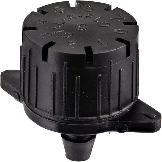 Raindrip 157005B Adjustable Flow Bubbler, Non-Pressure Compensating Emitter, Full-Circle Pattern, 8 Stream Spray with 1/4-Inch Barbed Inlet, 5-Pack, Black