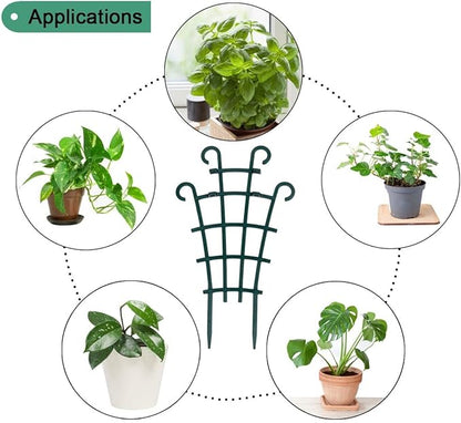 Trellis for Potted Plants, Stackable Small Indoor Plant Trellis for Climbing Plants Outdoor for Vine Ivy Hoya Houseplants Flower Plant Support, 4 Pack