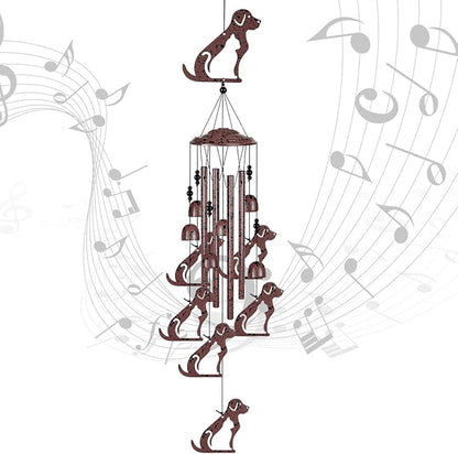 Garden Dog Wind Chimes Decoration, Blessing Wind Bells, Outdoor Wind Chime, Mobile Wind Catcher, Memorial Wind Chime, Dog Decor, 7 Puppys Windchimes Gifts for Mom, Home, Balcony, Tree, Festival Decor