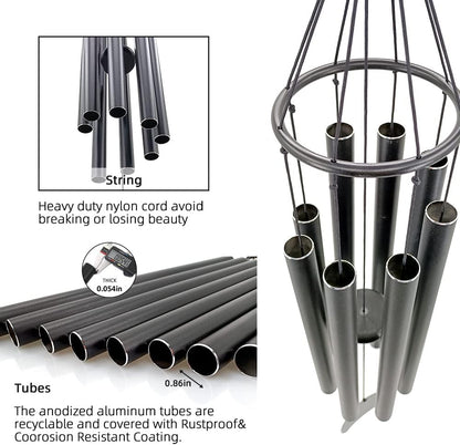 Personalized 36" Memorial Wind Chimes for Outside, Sympathy and Bereavement Gift for Loss of Loved One, A Thoughtful Remembrance of Mother, Father or Husband for Garden and Patio