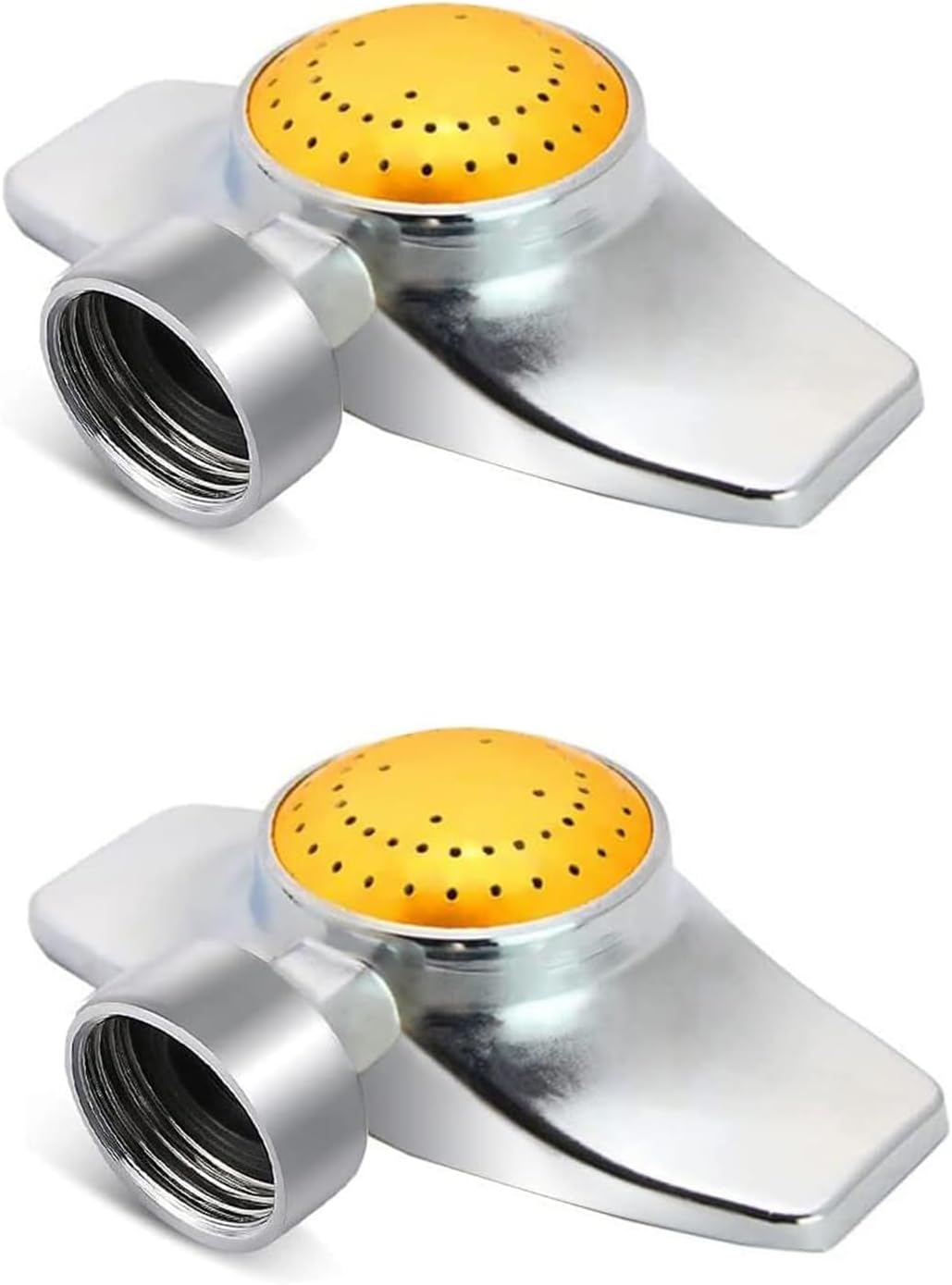 360 Degree Metal Spot Sprinkler,Small Sprinkler Garden for Small Areas Lawn Sprinklers for Yard Circle Pattern with Gentle Water Flow Garden Watering (2, Yellow)