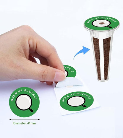 110 Pcs Seed Pod Kit for Aerogarden with 55 Grow Sponges, 54 Pot Lables &1 Tweezer, Grow Anything Kit for Indoor Hydroponics Growing System, Replacement Root Growth Sponges for Aero Garden iDOO...