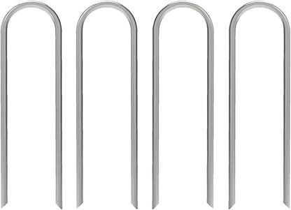 AAGUT Garden Stakes, Yard Landscape Staples Heavy Duty Galvanized 11-Gauge 6 Inch Lawn U Pins for Dog Fence,Tubing Drip Irrigation Hose, Chicken Wire, Weed Barrier Fabric 200 Pack