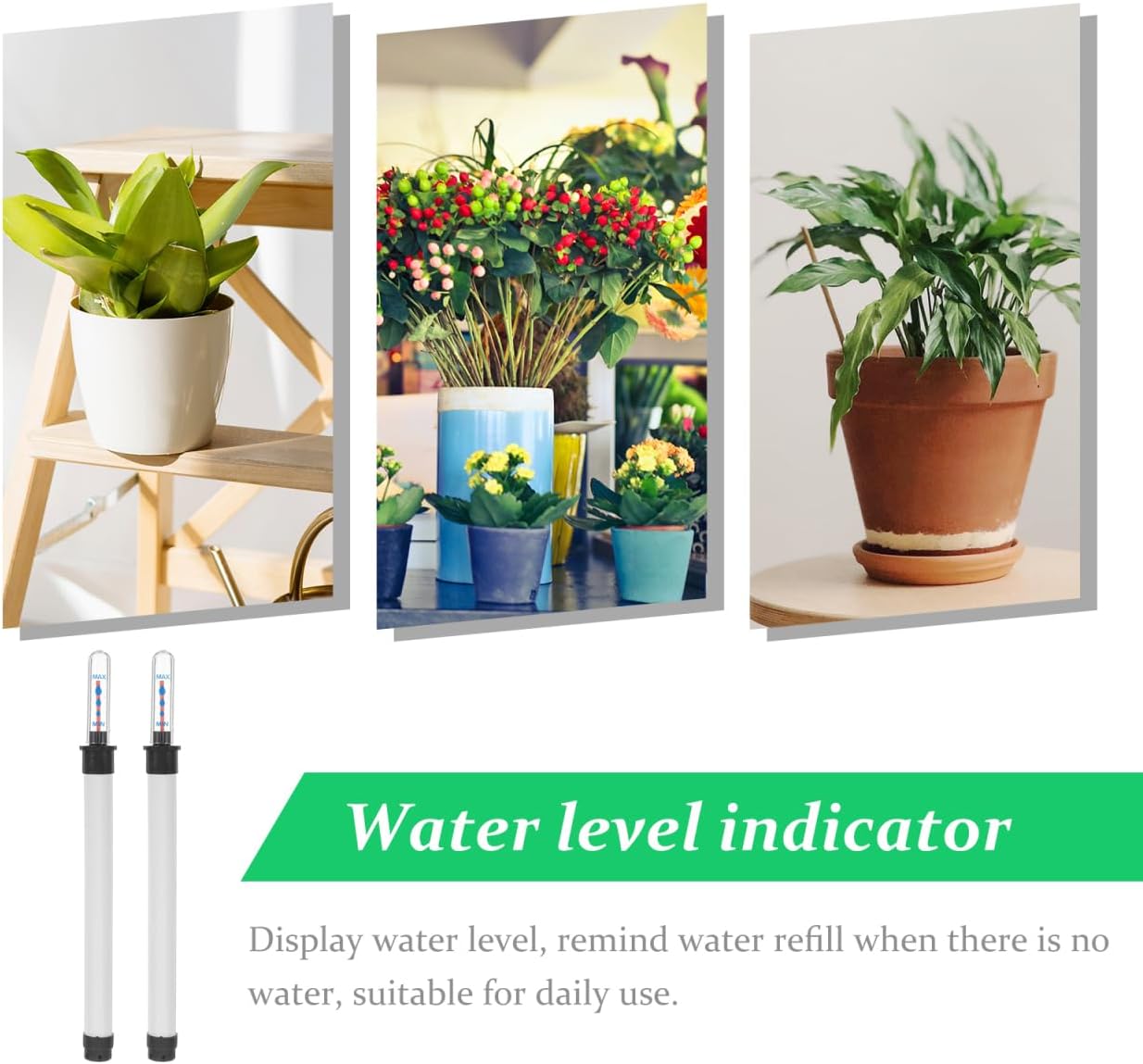 DOITOOL Plant Water Level Indicator for Flower Pots 4Pcs Water Shortage Reminder Gauge Floating Moisture Meter 8.97 Inch Durable Soil Moisture Monitor for Indoor Outdoor Plants