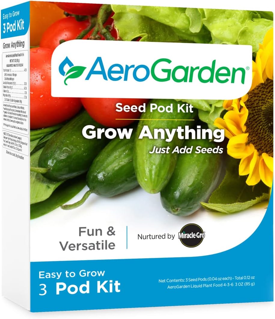 AeroGarden Grow Anything Seed Pod Kit for AeroGarden Hydroponic Indoor Garden, 3-Pod