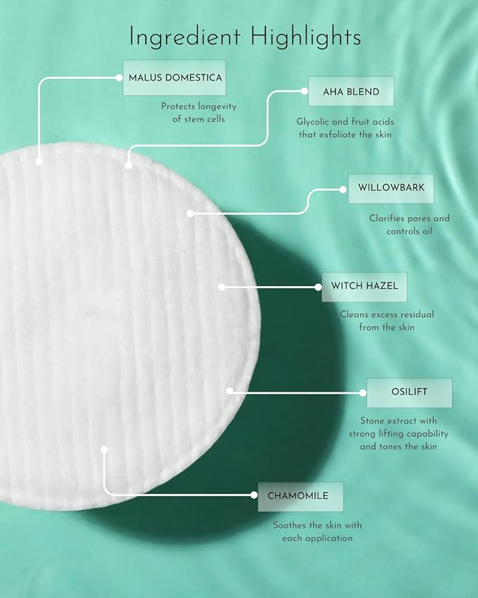 Radical Skincare Age-Defying Exfoliating Pads - Remove Dead Skin, Even & Brighten Skin Tone for Radiant Glow - For All Skin Types Including Sensitive Skin - Paraben & Cruelty Free (60 Pads)