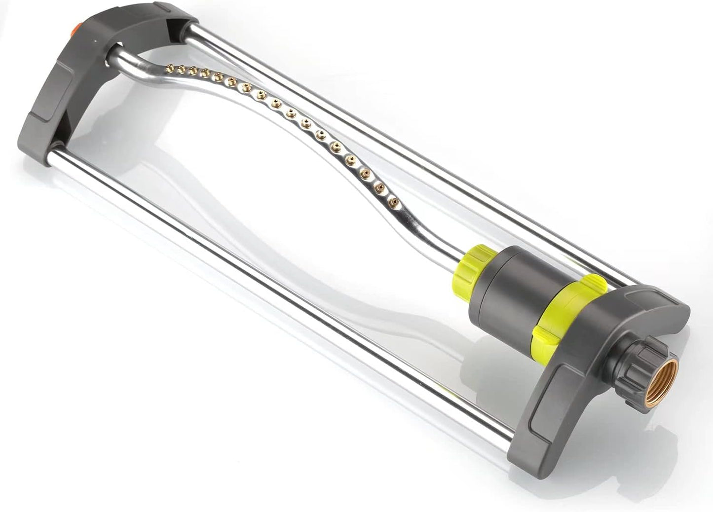 Lawn Sprinkler, GUDWING Metal Oscillating Sprinkler with Brass Nozzles, Water Sprinkler for Lawn Covers up to 3,600 Ft, includes Spray Jet Cleaning Needle, Grey