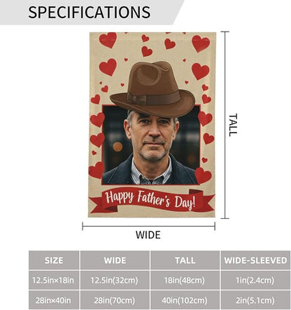 Custom Father Garden Flag for Outdoor Personalized Father's Yard Flags Decor Customized Flag Add Your Own Picture/Text House Lawn Banner Double Sided Home Wall Decoration 12.5x18 28x40