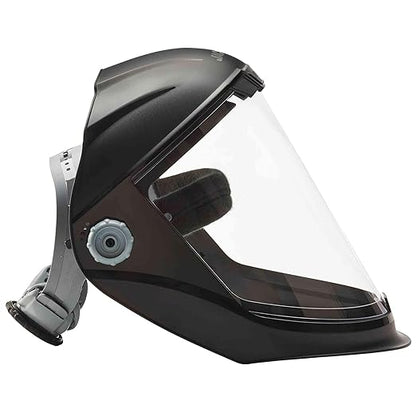Jackson Safety Lightweight MAXVIEW Premium Face Shield - Mask with 370 Speed Dial Ratcheting Headgear, ANSI Z87.1, for Work, Grinding, Cutting - Anti Fog Coating - Clear Tint