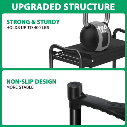 TomCare Garden Kneeler and Seat 10.64” Wider Larger Soft Kneeling Pad Garden Bench with 2 Large Tool Pouches Heavy Duty Garden Stool Foldable Tools Gardening Gifts for Women Men Gardeners,Black