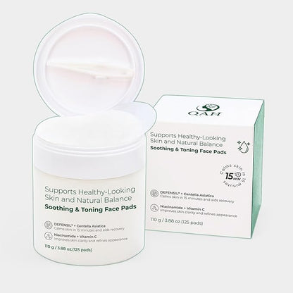 Toner Pads Face Exfoliator Dark Spots Removal Pads, Soothing with DEFENSIL®,Tea Tree | Wrinkle Minimizing with Peptides, Niacinamide for All Skin Types（125 Counts）