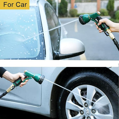 FANHAO Garden Hose Nozzle Sprayer Heavy Duty, 100% Metal Spray Nozzle High Pressure Water Hose Nozzle with 7 Patterns for Watering Garden, Washing Cars and Showering Pets