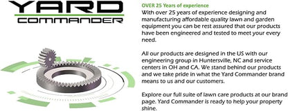 Yard Commander - 400LB Heavy Duty Tow Behind ATV Trailer Steel Dump Cart - 10-Cubic Feet Capacity - Garden Utility Trailer - Trailers with Removable Tailgate for Riding Lawn Mower Tractor