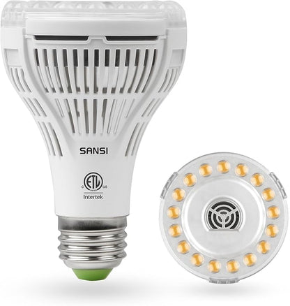 SANSI Grow Light Bulb with COC Technology, Full Spectrum 15W Grow Lamp (200 Watt Equivalent) with Optical Lens for High PPFD, Perfect for Seeding and Growing of Indoor Plants, Flowers and Garden