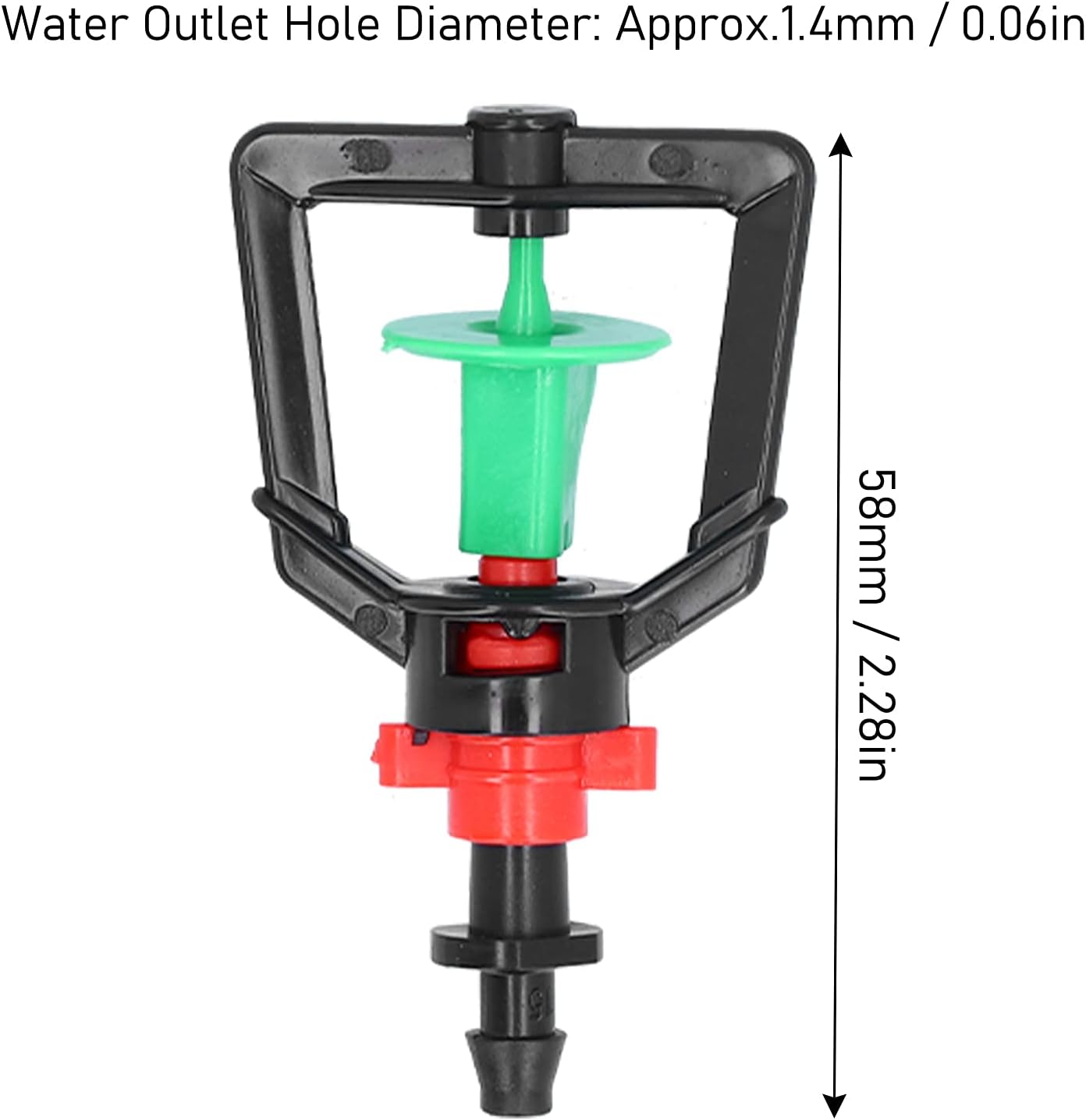 Micro Rotating Sprinkler,10 Set Rotating G Type Micro Nozzle Plants Watering Sprinkler Refraction Nozzle for Nurseries Greenhouse Net Room
