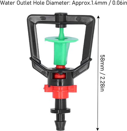 Micro Rotating Sprinkler,10 Set Rotating G Type Micro Nozzle Plants Watering Sprinkler Refraction Nozzle for Nurseries Greenhouse Net Room