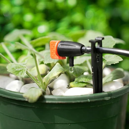 RedChili Drip Irrigation Inline Dripper for 1/4" Drip Irrigation Tubing, 35 Pieces Adjustable Drip Emitters Micro Drippers for Drip Irrigation Gardening System Maintain Constant Flow