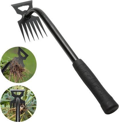 Gardening Hand Weeder Tools, Weeding Artifact Uprooting Weeding Tool, Durable Manganese Steel Hand Weeder Tool, Manual Multifunctional Weeders Gardening Tools for Yard and Garden (6 Teethes)