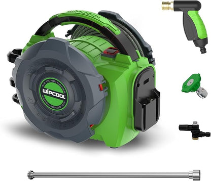 Portable HVAC Cordless Coil Cleaning Machine, 18V Lithium-Ion 80W Electric Pressure Washer Jet Cleaner, Flow Rate 4L/min 3-5/7-10 bar Dual Pressure