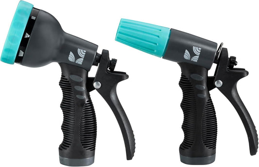 Garden Hose Nozzle 2 Pack Includes 8 Pattern and Adjustable Jet with Rear Trigger 500014 by New England Garden Tools: Cleaning Kitchens & Work Sites, Watering Plants & Yards, Washing Cars & Pets