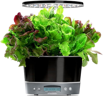 AeroGarden Harvest Elite 360 Indoor Garden Hydroponic System with LED Grow Light and Herb Kit, Holds up to 6 Pods, Platinum