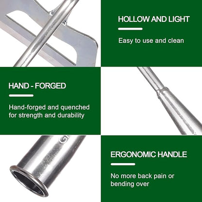 Garden Hoe, Weeding Tool, Full Stainless Steel Hollow Hoe, Heavy Duty,Sharp Hardened Hand Hoe for Gardening, Backyard Weeding, Loosening, Farm Planting