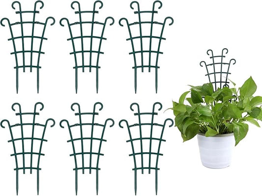 Indoor Small Trellis, 6Pcs Plant Trellis for Climbing Plants Trellis for Potted Plants Stackable Plastic Pot Plant Support Trellis for Indoor Outdoor Hoya Vines Pothos Houseplants