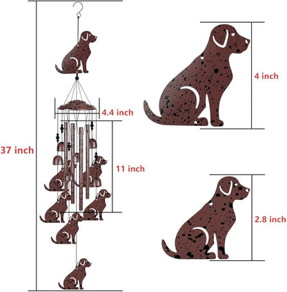 Dogs Wind Chimes Outdoor/Indoor Decoration - Dogs Wind Catcher, Music Wind Chimes, Dog Chimes, Blessing Wind Chime, Mobile Dog Wind Bells for Home, Balcony, Tree, Festival Garden Decor, Gifts for Mom