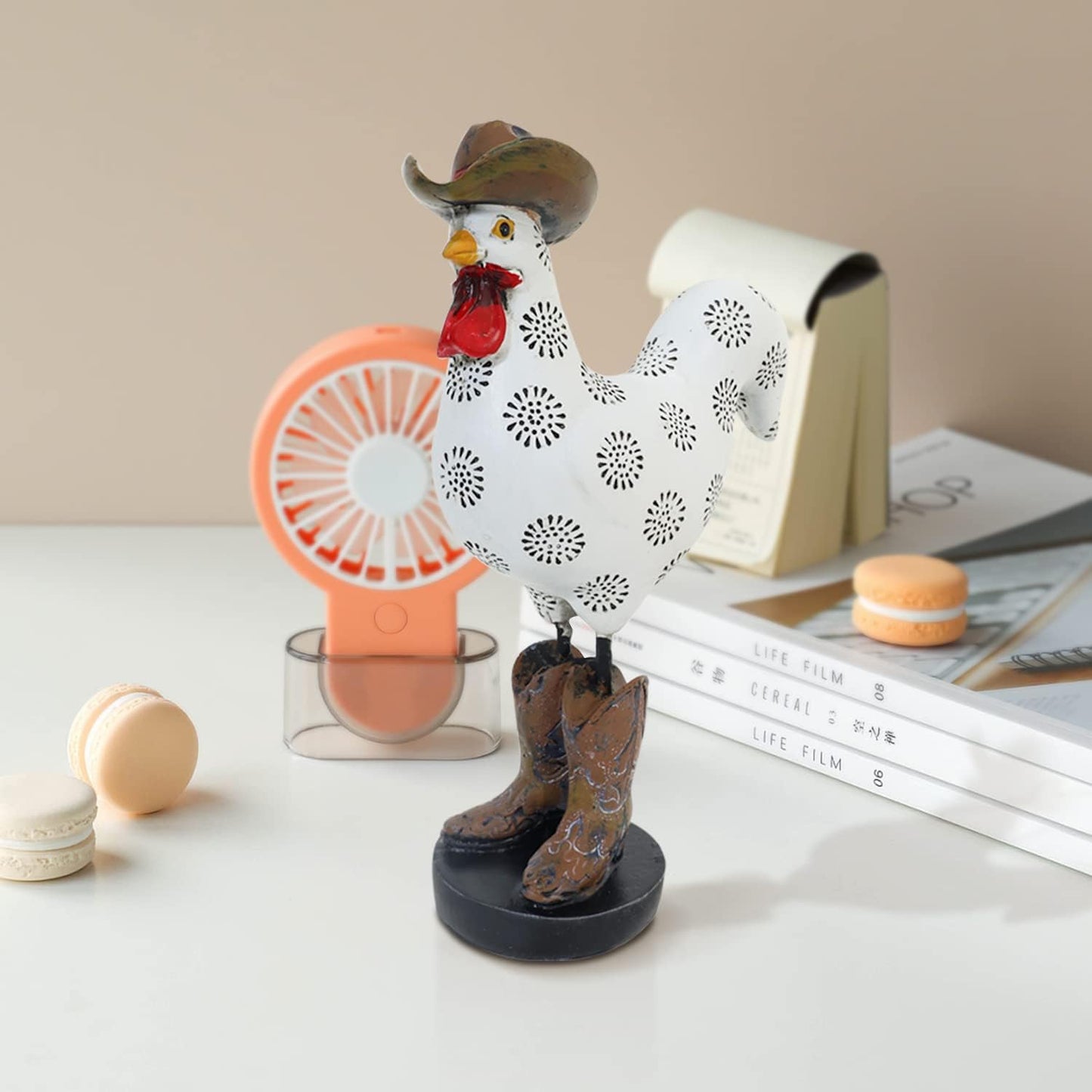 LIFFY Rooster Garden Statue Outdoor,Indoor Resin Home Decor Figurines Decorations,Farm Animals Statue Yard Decorative Ornaments Outside,for Balcony,Patio,Lawn