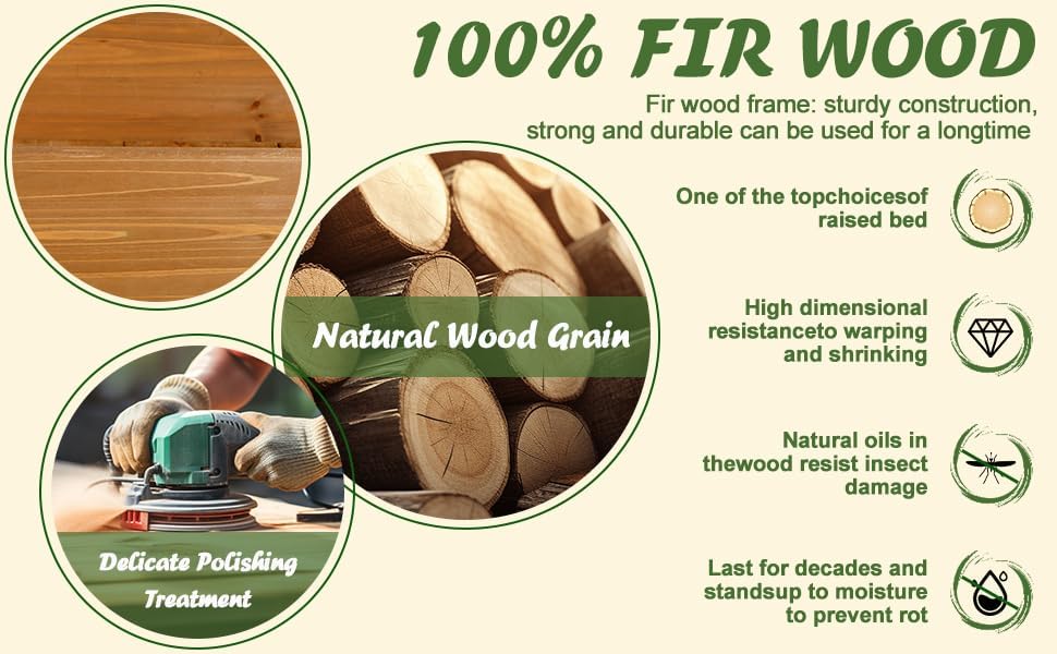 Wood Rectangular Garden Planter Box Raised Bed Outdoor,Planters for Outdoor Plants 37x13x15in Elevated Herbs Vegetables Flowers Great Patio Deck Balcony (37x13x15in Brown)