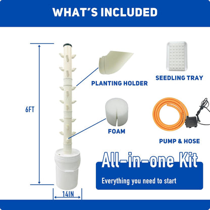 Hydroponics Grower, Vegetable Growing System for Home & Garden, Hidroponico Gardening Kit for Inddor (Vertical)