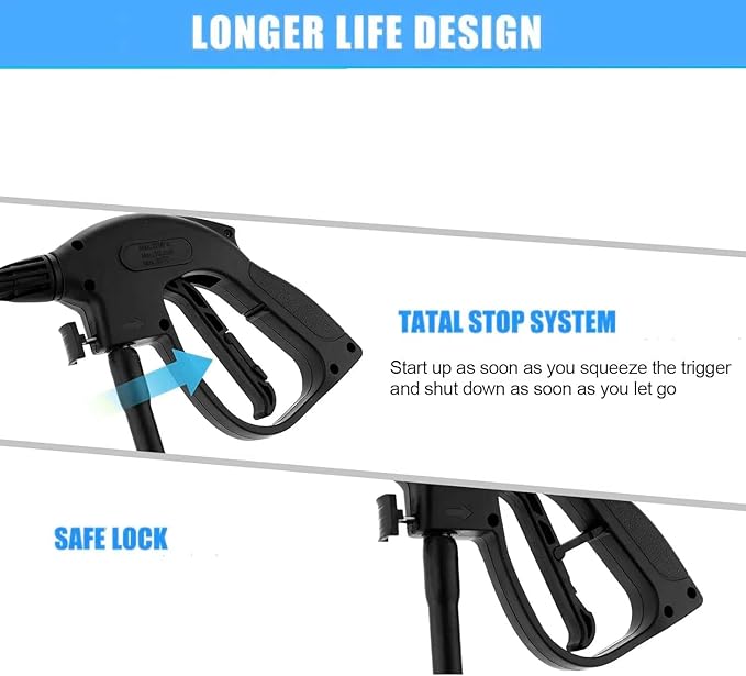 Pressure Cleaner High Power Cleaner with 4 Spray Tips for Home, Car Washing, Fence Cleaning, Patio (Blue)