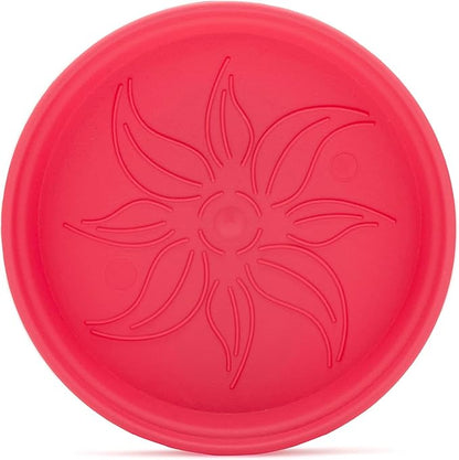 Mintra Home Garden Pots 4pk - Flowers, Herbs, Plants, Indoor, Outdoor, Colorful, Wholesale, Bulk (Coral, 17cm Diameter (6.6in))