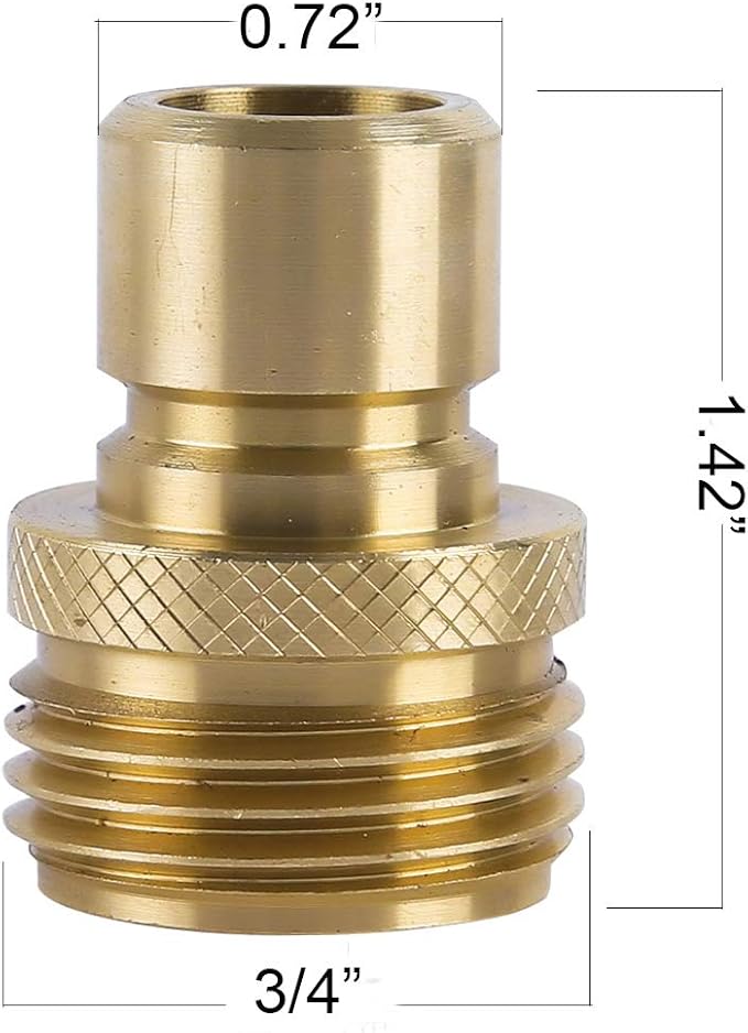 Garden Hose Quick Connect Brass Hose Quick Connectors Water Hose Connector 3/4"GTH (3 Female Coupler+ 6 Male Nipples)