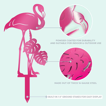 RealSteel Pink Flamingo Yard Decorations, Flamingo Gifts for Women, Yard Decorations, Pink Christmas Decorations, Front Yard Decorations Outdoor, Garden Statues