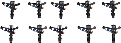 Rocking Arm Sprinklers,10PCS Plastics G 1/2 Male Thread 360° Rotating Sprinklers Watering Sprinkler for Yard Lawn and Grass Irrigation 4.7x4.5in