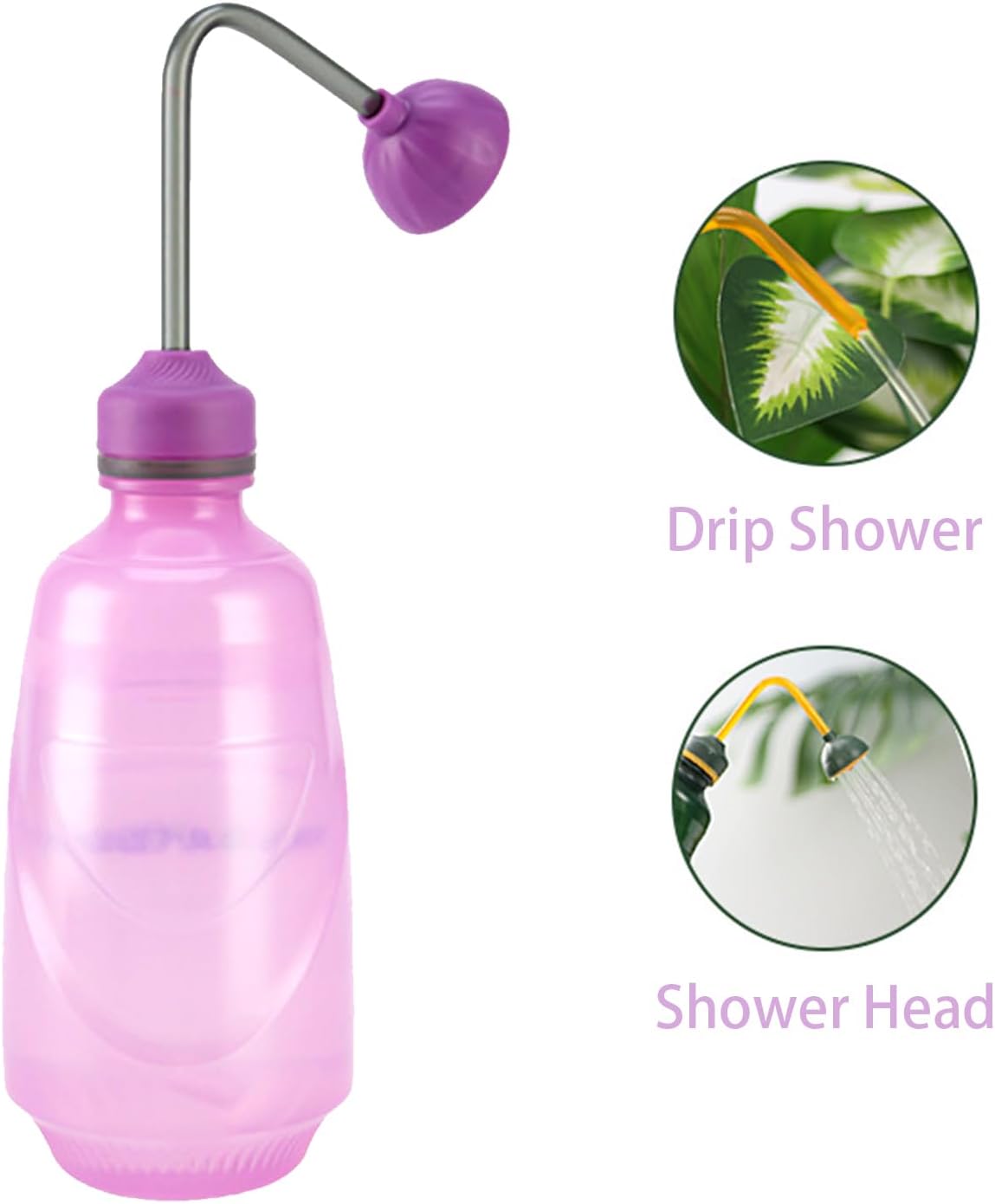 Watering Can,Squeeze Bottles Succulent,Squirt Irrigation Bottle Squeeze Sprinkling Can Plastic Wash Plant Bottle House Plant Garden Flower 0.45L (Pink)