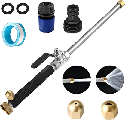 Upgraded Jet Nozzle Pressure Washer Wand for Garden Hose with 2 Different Nozzles and Hose Quick Connectors, Jet High Pressure Washer Tools for Tackling Tough Grime And Dirt with Ease