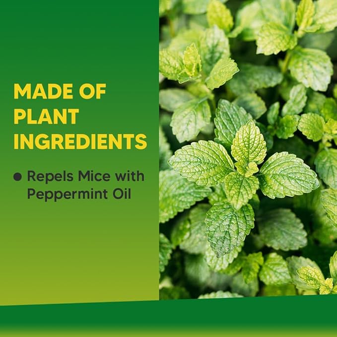 Rodent Repellent, Mice Repellent, Peppermint Rat Repellent, Keep Rodents Out of House/Cars/Rvs/Garages, Natural Mouse Repellents, Indoor & Outdoor 3 Months Protection, 8P