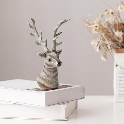 Modern Decor Deer Head for Home Decor Modern Art Dining Table Decor Office Small Object