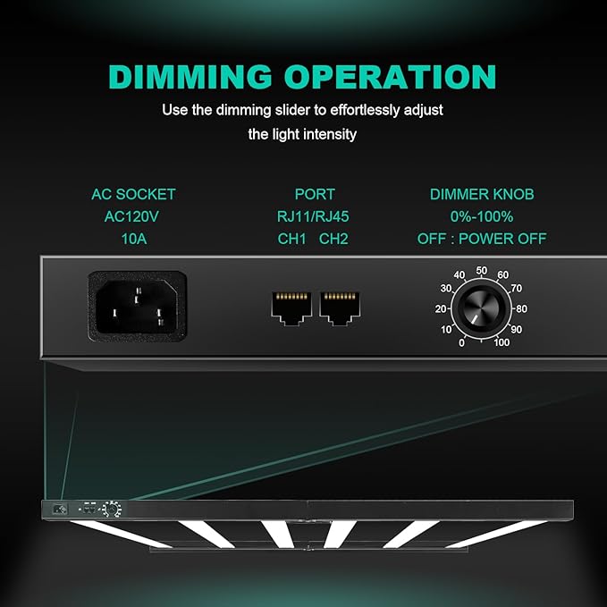 720W LED Grow Lights, Full Spectrum Grow Light, Daisy Chain Plant Bar Style Grow Light Foldable & Dimmable for Growing Commercial Hydroponic Growing Lamp 5x5ft Core Coverage (ZWD-DT-721)