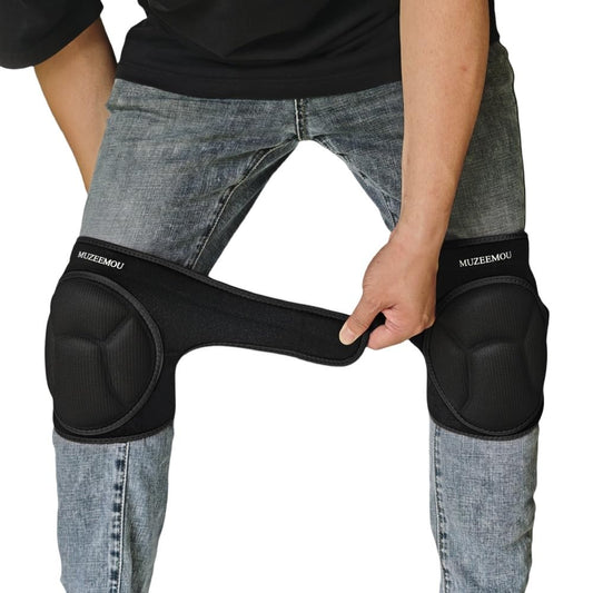 Knee Pads for Gardening,Flooring - Thick EVA Foam Cushion, Non-Slip Silicone & Adjustable Straps (S/M/L), Breathable Unisex Garden Kneeling Pad with Extended Comfort