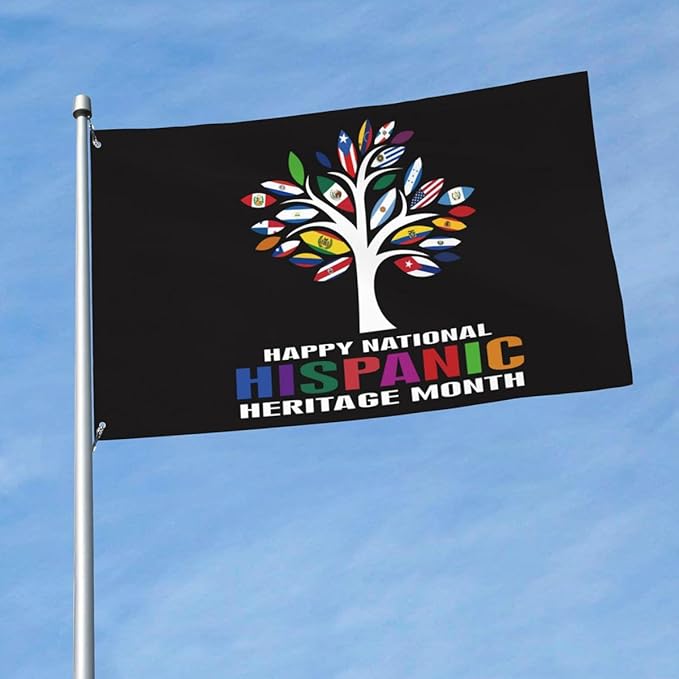 Hispanic Heritage Month Decorations Latin American Flag 3 x 5 ft Outdoor Yard Hispanic Heritage Month Banner Spanish Classroom Decorations Poster
