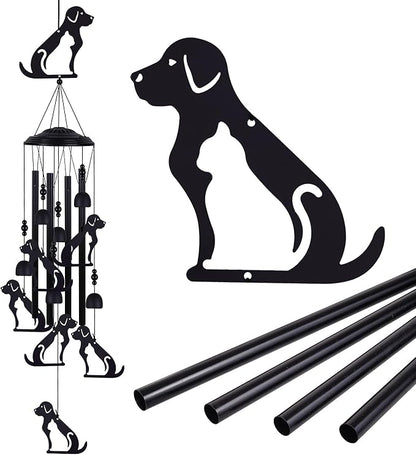 Dog and Cat Wind Chimes Decor, Mobile Blessing Wind Bells Decorate, Sympathy Wind Catcher, Memorial Gifts for Mom,Grandma,Woman,Dog Cat Lovers(Outside/Indoor/Home/Room/Porch/Yard/Garden Decoration)