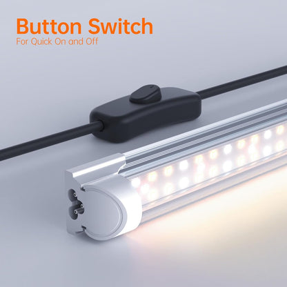 Bstrip Plant Shelf with Grow Light, 5 Tier Large Tall Plant Stand with 3FT T8 120W Grow Light for Indoor Plants, Full Spectrum LED Plant Light with wheel for Seedling, (47.2" Lx17.8 Wx71 H)