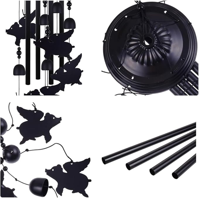 Flying Pigs Wind Chimes Outdoor, Memorial Wind Chimes, Mobile Music Wind Catcher, Fly Pig Wind Chime for Home, Tree, Yard, Patio, Garden Decoration, Festival Gifts for Mom, Xmas Gifts for Pig Lovers
