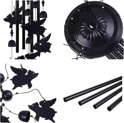 Flying Pigs Wind Chimes Outdoor, Memorial Wind Chimes, Mobile Music Wind Catcher, Fly Pig Wind Chime for Home, Tree, Yard, Patio, Garden Decoration, Festival Gifts for Mom, Xmas Gifts for Pig Lovers
